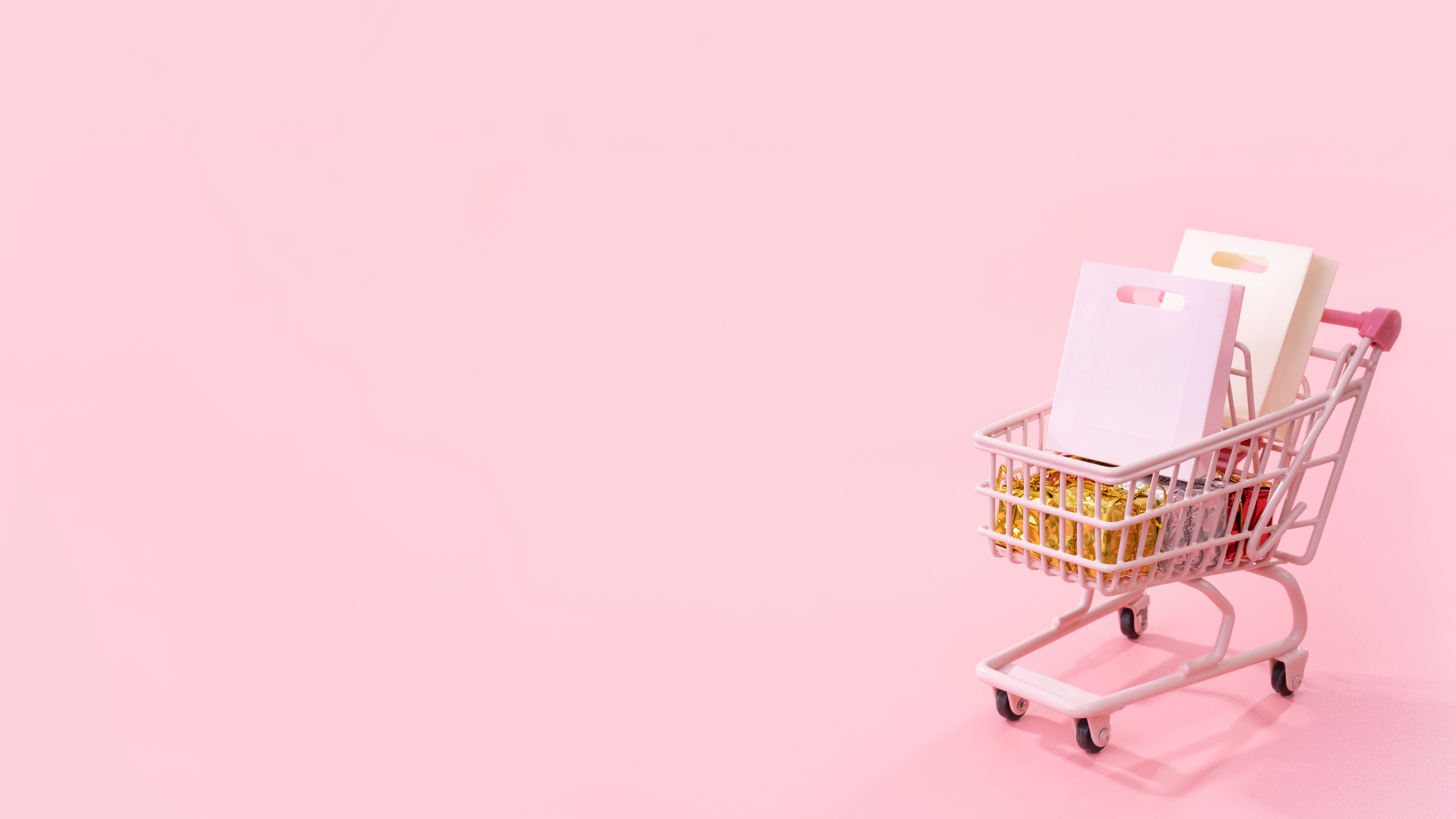 Mini Shopping Cart with Shopping Bag